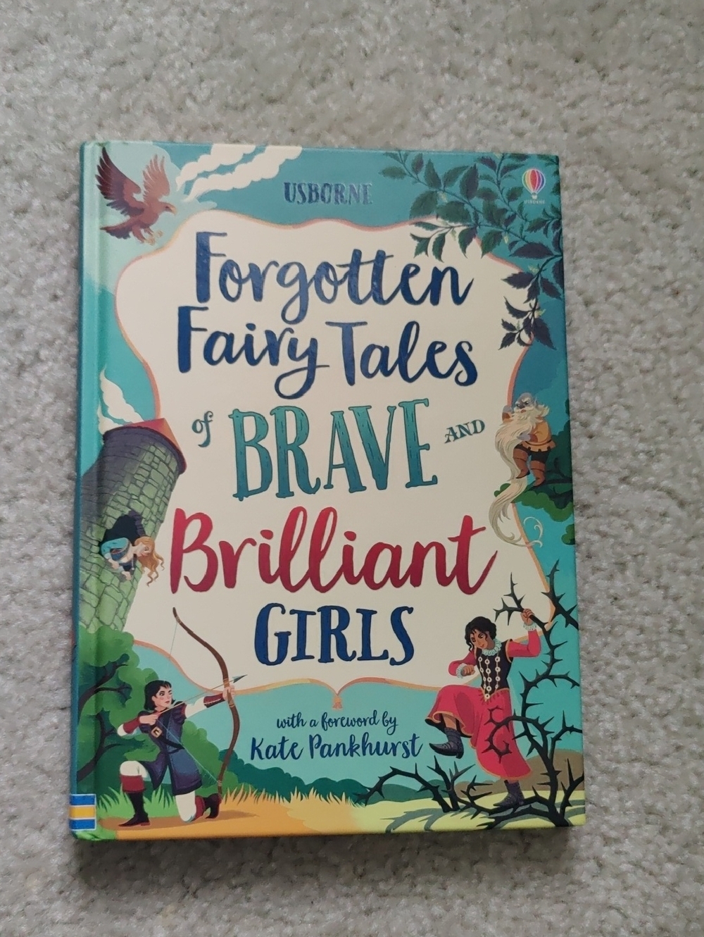 Usborne Forgotten Fairy Tales of Brave & Brilliant Girls Hardcover Book Y2K Retr